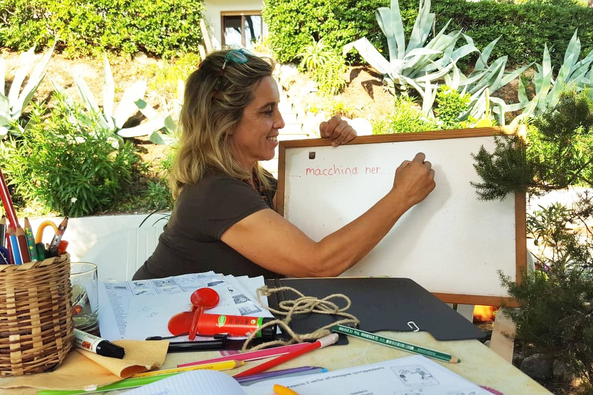 Lezione di italiano al tavolo — foto 5